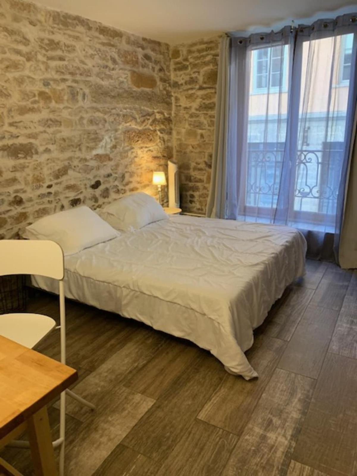 Studio With Exposed Stone Vieux Lyon Bagian luar foto
